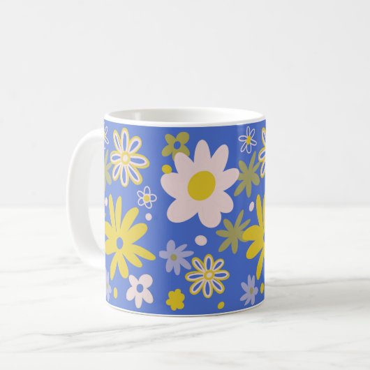 Lente bloemen voor koffie- en theeliefhebbers koffiemok (Voorkant links)