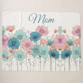 Lente bloemen voor mama uit grootmoeders tijd sherpa deken