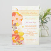 Lente Bloemen Vrijgezellenfeest Luncheon Kaart (Staand voorkant)