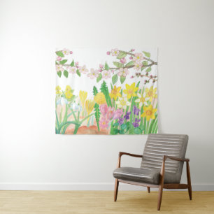 Lente Bloemen   Wandkleed
