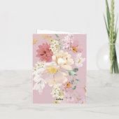  lente Bloemen Waterverf Happy Easter Kaart (Achterkant)