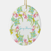 Lente bloemen waterverf  keramisch ornament (Rechts)
