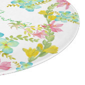 Lente bloemen waterverf  snijplank (Hoek)