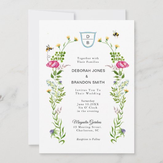 Lente bloemen Weddenschap Aankondiging (Voorkant)