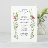 Lente bloemen Weddenschap Aankondiging (Staand voorkant)