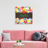 Lente Bloemen Whimsical Tuin Kunst Canvas Print (Insitu (Woonkamer))