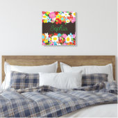 Lente Bloemen Whimsical Tuin Kunst Canvas Print (Insitu (Slaapkamer))
