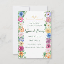 Lente bloemen wilde bloem save-the-date save the date