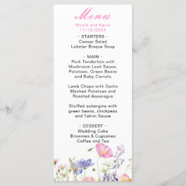 Lente bloemen wildflower menu