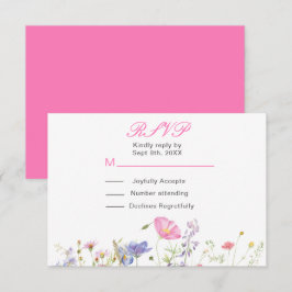 Lente bloemen wildflower RSVP kaartje