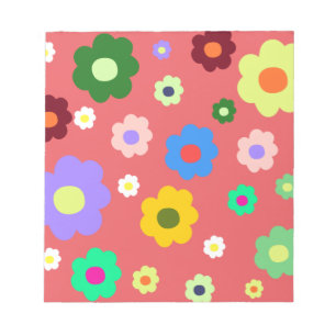 Lente Bloemen Y2K Retro Patroon Notitieblok