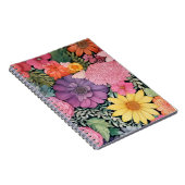 Lente bloemenachtergrond. notitieboek (Rechterzijde)