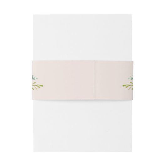 Lente bloemenblos | Bruiloft buikband Uitnodigingen Wikkel (Achterkant Voorbeeld)