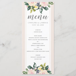 Lente bloemenblos | Bruiloft Menu Kaart