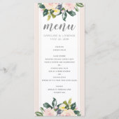 Lente bloemenblos | Bruiloft Menu Kaart (Voorkant)