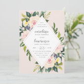 Lente bloemenblos | Huwelijksuitnodiging Kaart (Staand voorkant)