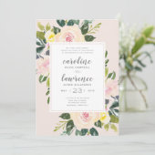 Lente bloemenblos | Huwelijksuitnodiging Kaart (Staand voorkant)