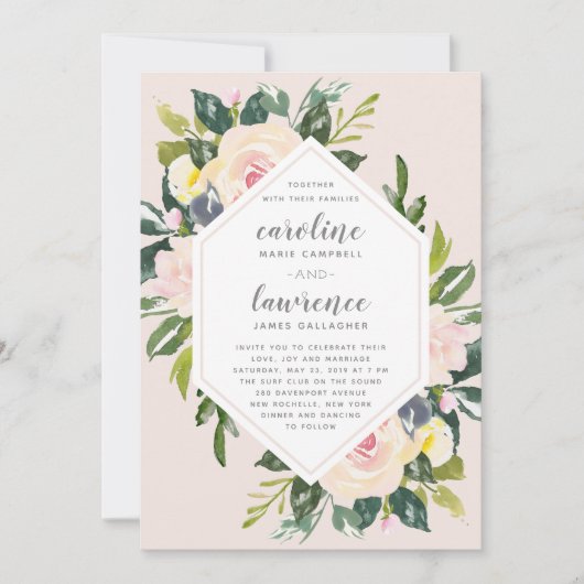 Lente bloemenblos | Huwelijksuitnodiging Kaart (Voorkant)