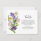 Lente bloemenboeket sympathie bedankkaart (Voorkant)