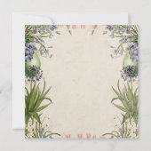 lente bloemenbruiloft kaart (Achterkant)