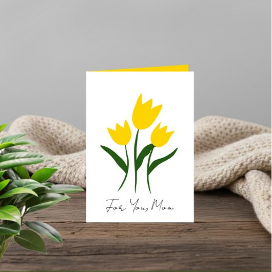 Lente bloemenge kaart voor mama