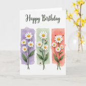 Lente bloemengeboortekaart kaart (Gele Bloem)