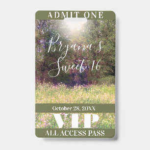 Lente Bloemengehakt Betoverde Bos Bomen VIP-badge Badge