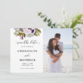 Lente Bloemengroen Rustieke bruiloft Save The Date (Staand voorkant)