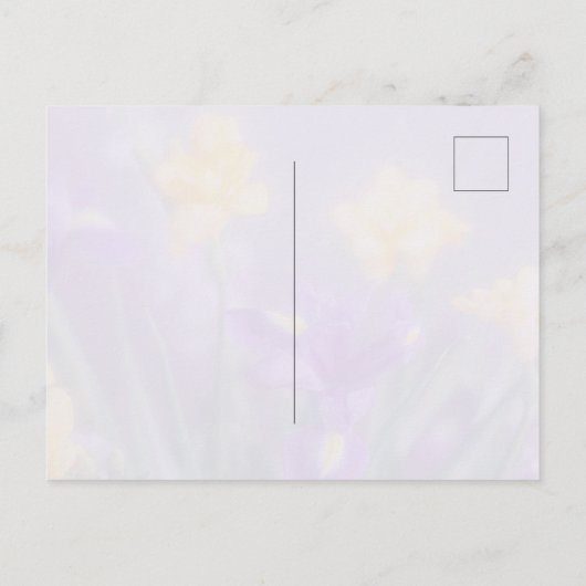 Lente bloemengroet, pastel esthetiek briefkaart (Achterkant)