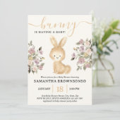 Lente bloemenkabouter baby shower kaart (Staand voorkant)