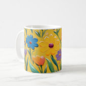 Lente bloemenontwerp koffiemok (Voorkant links)