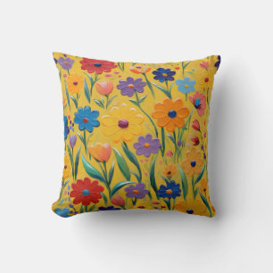 Lente bloemenontwerp kussen