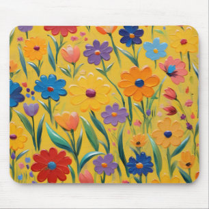 Lente bloemenontwerp muismat