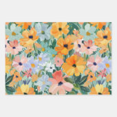  lente bloemenperzik Waterverf decoupage Inpakpapier Vel (Voorkant)