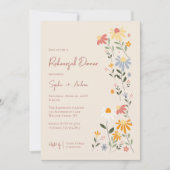  lente bloemenrepetitie diner kaart (Voorkant)