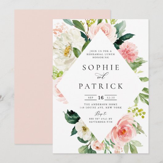  lente bloemenrepetitie Lijst Kaart (Voorkant / Achterkant)