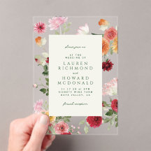 Lente Bloementuin Aquarel Minimalistische Bruiloft