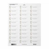 Lente Bloementuin Bloem Minimalistisch Adres Etiket (Full Sheet)