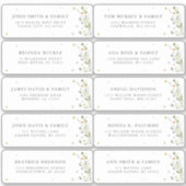 Lente Bloementuin Bloemrijke Gast Naam Adres Sticker (Voorkant)