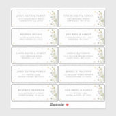 Lente Bloementuin Bloemrijke Gast Naam Adres Sticker (Vel)