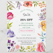 Lente bloemenverkoop Zomer promotie flyer (Voorkant)
