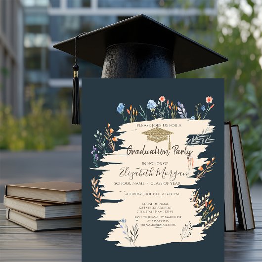 Lente Bloemenweide Afstuderen Kaart