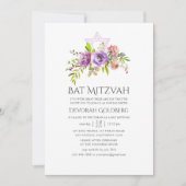 Lente Bloemige Bat Mitzvah Kaart (Voorkant)
