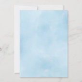 Lente Bloemige Blauwe Coquette Baby Shower Kaart (Achterkant)