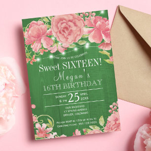 Lente bloemige blos pioenrozen boerenschuur sweet  kaart