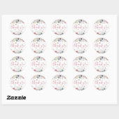 Lente bloemige Dank je stickers (Vel)