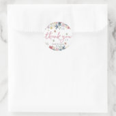 Lente bloemige Dank je stickers (Tas)