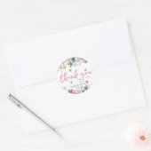 Lente bloemige Dank je stickers (Envelop)