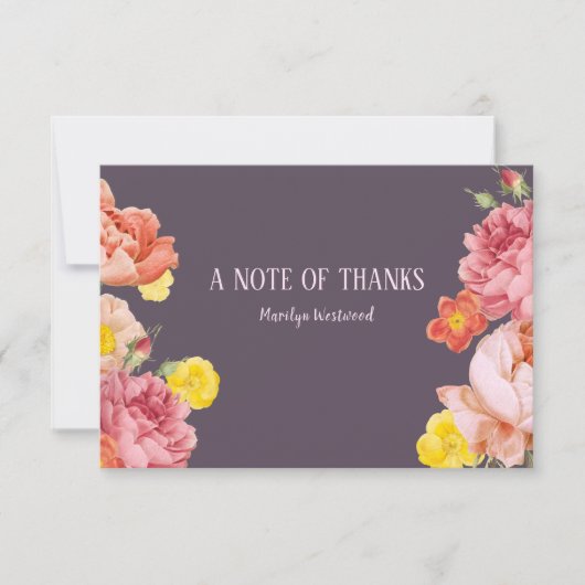 Lente Bloemige Dankbetuiging Kaart (Voorkant)