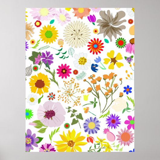 Lente bloemige harmonie poster (Voorkant)
